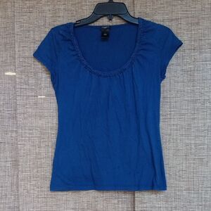 Ann Taylor Royal Blue Short Sleeve Tee